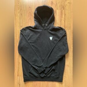 Colby Brock Mens Large Black Hoodie Heart Balloon Stick Figure One Mil